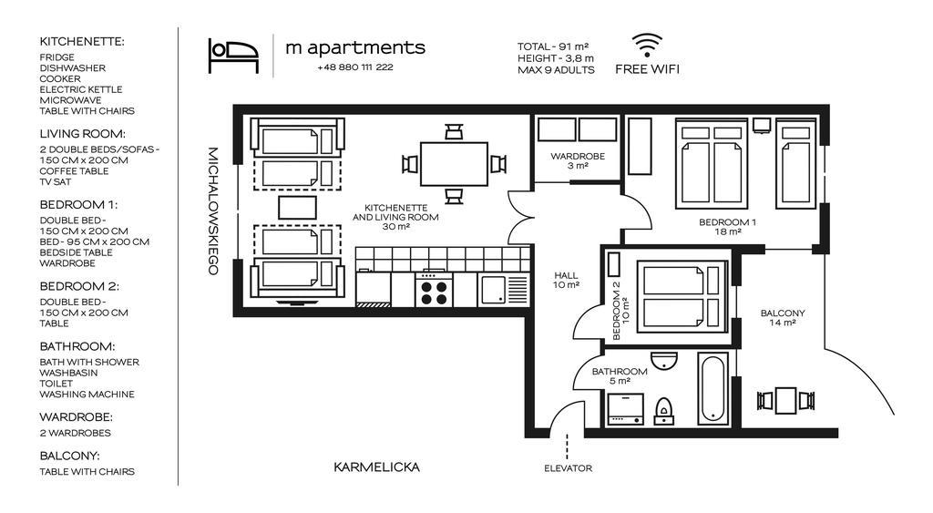 M Apartments Cracovia Exterior foto